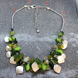 Breathtaking Chico’s Green and Metal Necklace